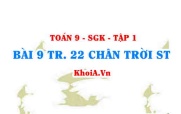 Bài 9 trang 22 Toán 9 Chân trời sáng tạo Tập 1